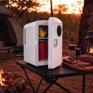 6 Can Mini-Fridge With Built In Bluetooth Speaker