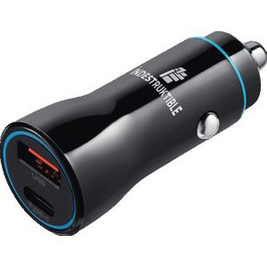 Ind 38W Dual Car Charger USB & Type-C