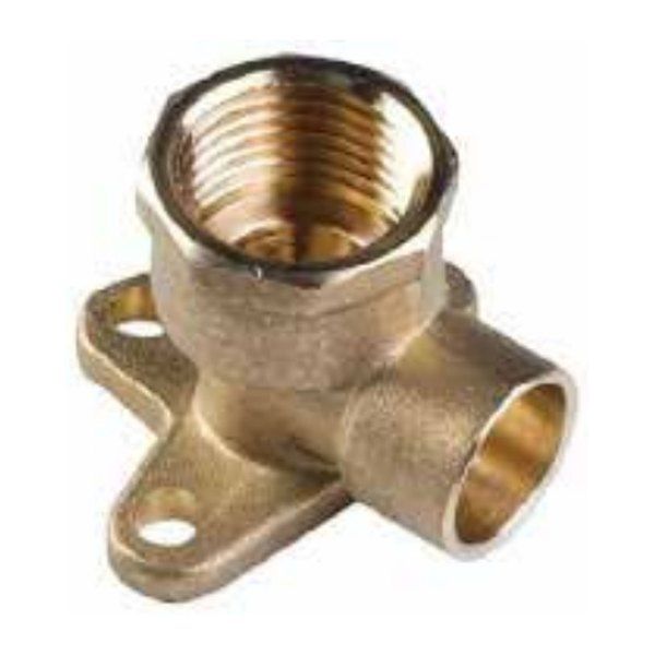 Brass Delcop Wallplate Elbow (3H)