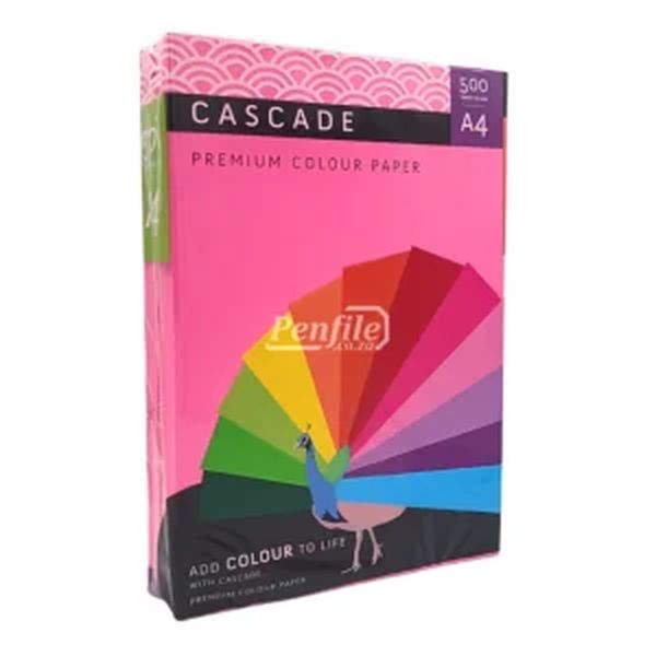 Cascade A4 Colour Paper 75gsm Ream 500 Sheets - Cyber HP Red