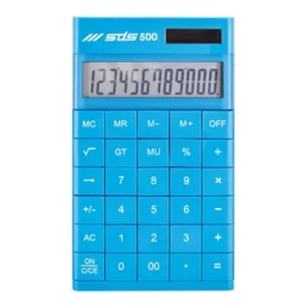 SDS 500 Desktop Calculator 12 Digit Sky Blue