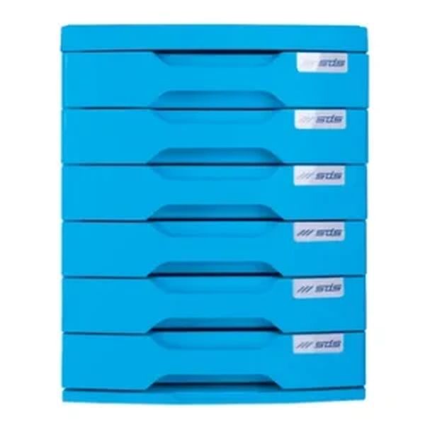 SDS 6 Desk Drawer Filing System Blue
