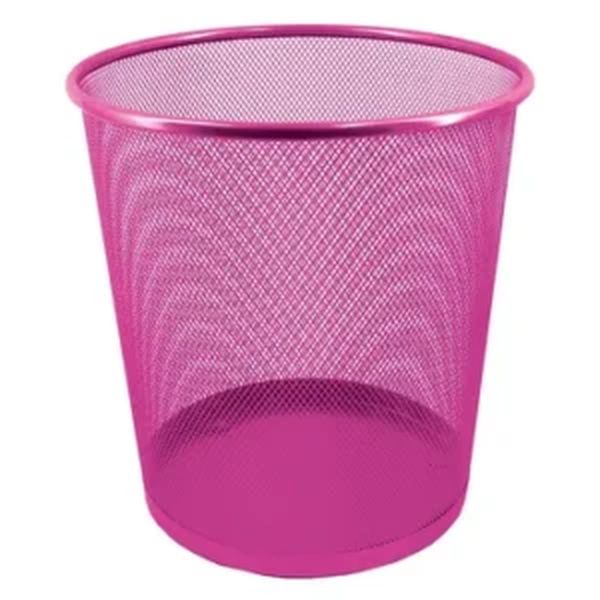 SDS Wire Mesh Round Waste Bin 12L Pink