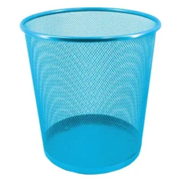 SDS Wire Mesh Round Waste Bin 12L Sky Blue