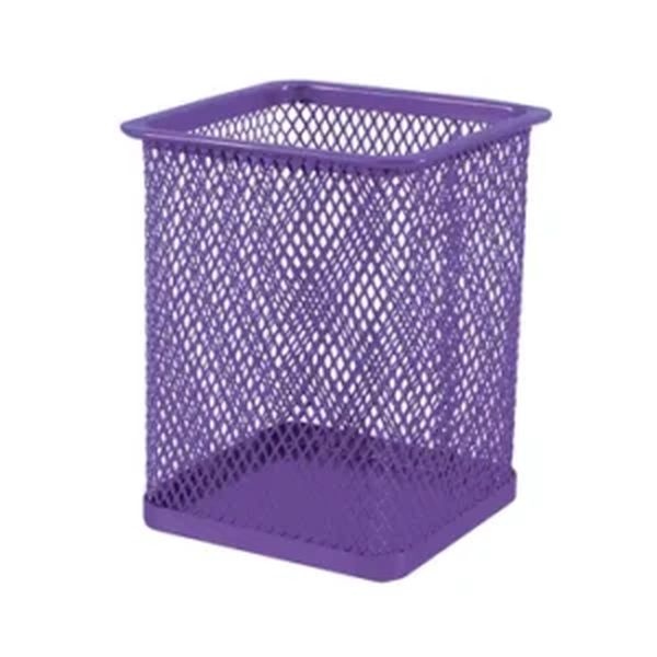 SDS Wire Mesh Square Pen Holder Purple