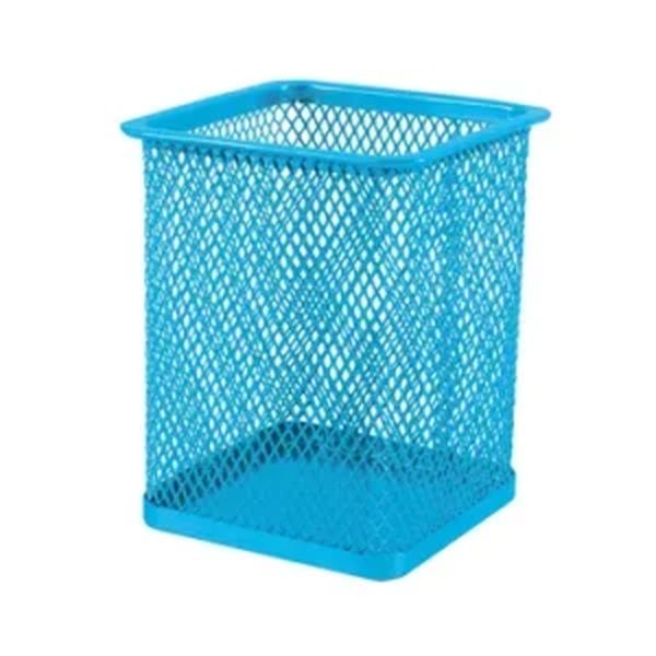 SDS Wire Mesh Square Pen Holder Sky Blue