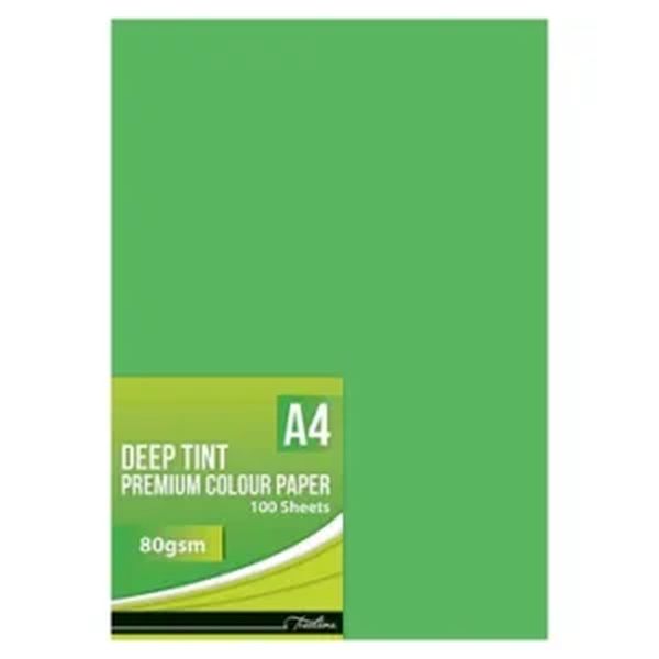 Treeline A4 Deep Tint Project Paper 80gsm Parrot Green 100s